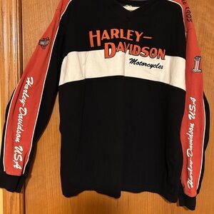 Harley-Davidson authentic Black and Orange Long Sleeve sweatshirt